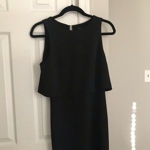 Black Dress — with cape overlay